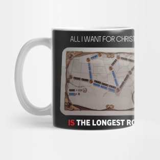 All I Want For Christmas Is The Longest Route - Board Games Design - Board Game Art Mug